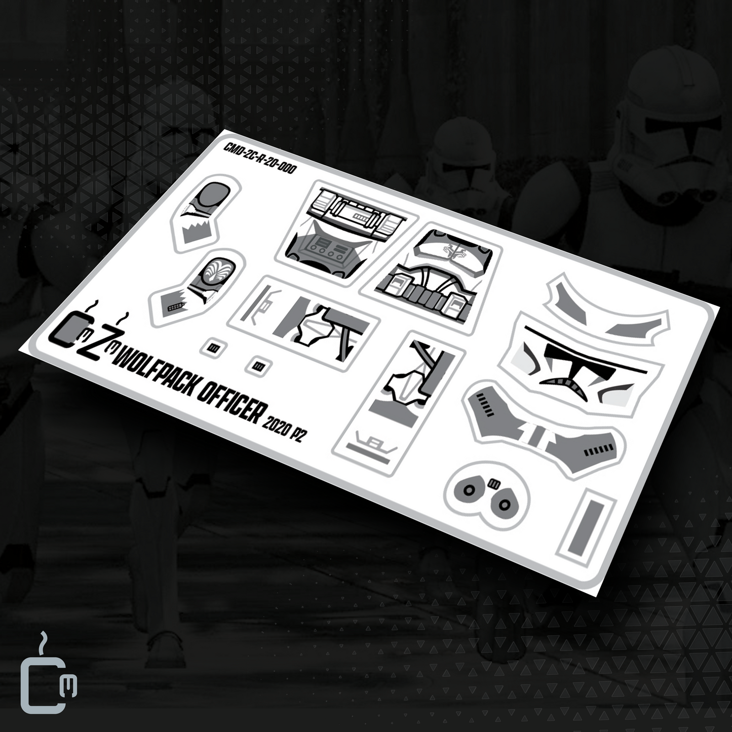 104th Officer Decals (Dark Grey)