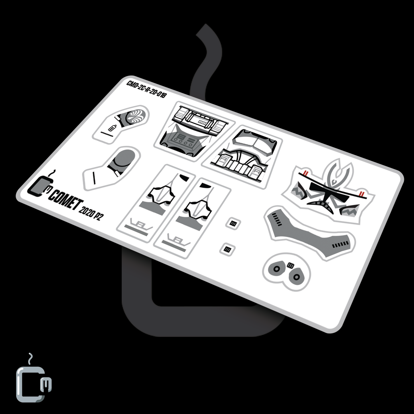 Comet Decals (Dark Grey)