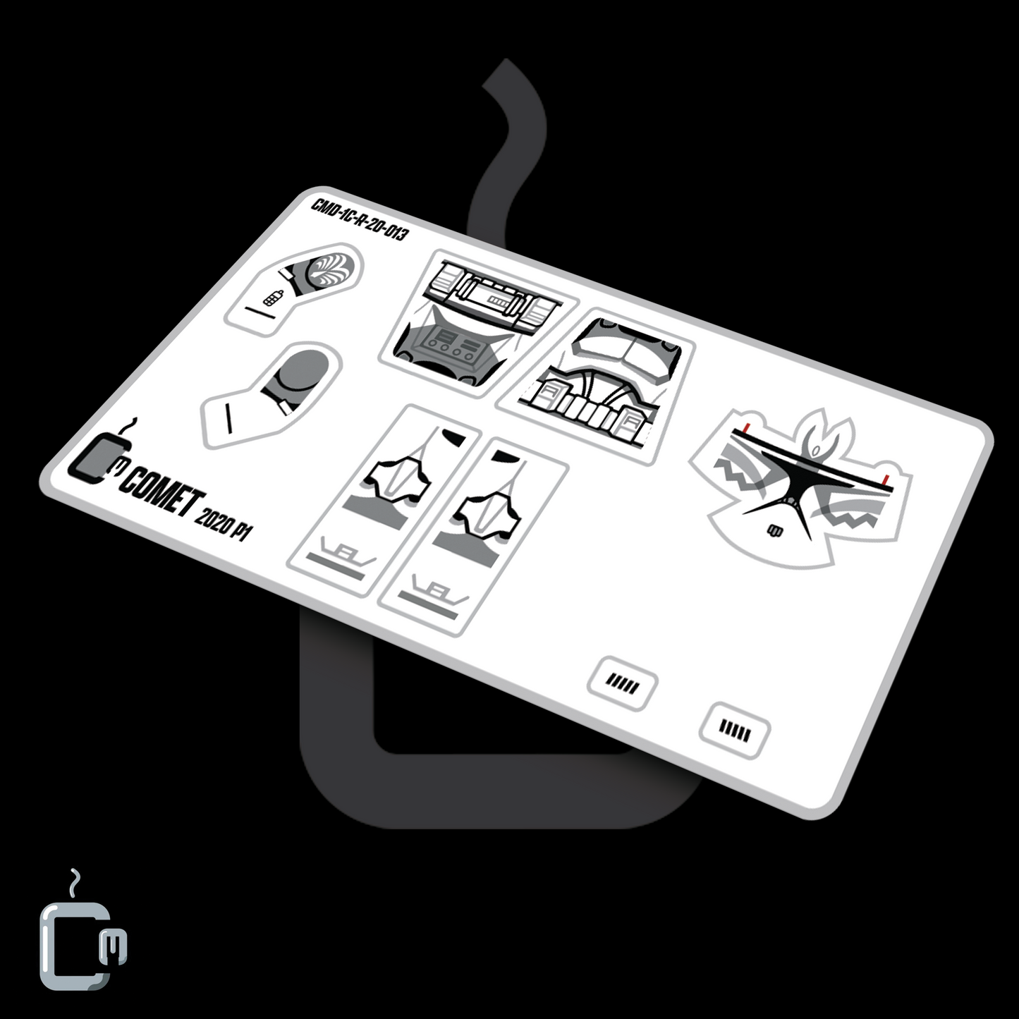 Comet Decals (Dark Grey)