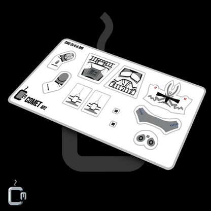 Comet Decals (Dark Grey)